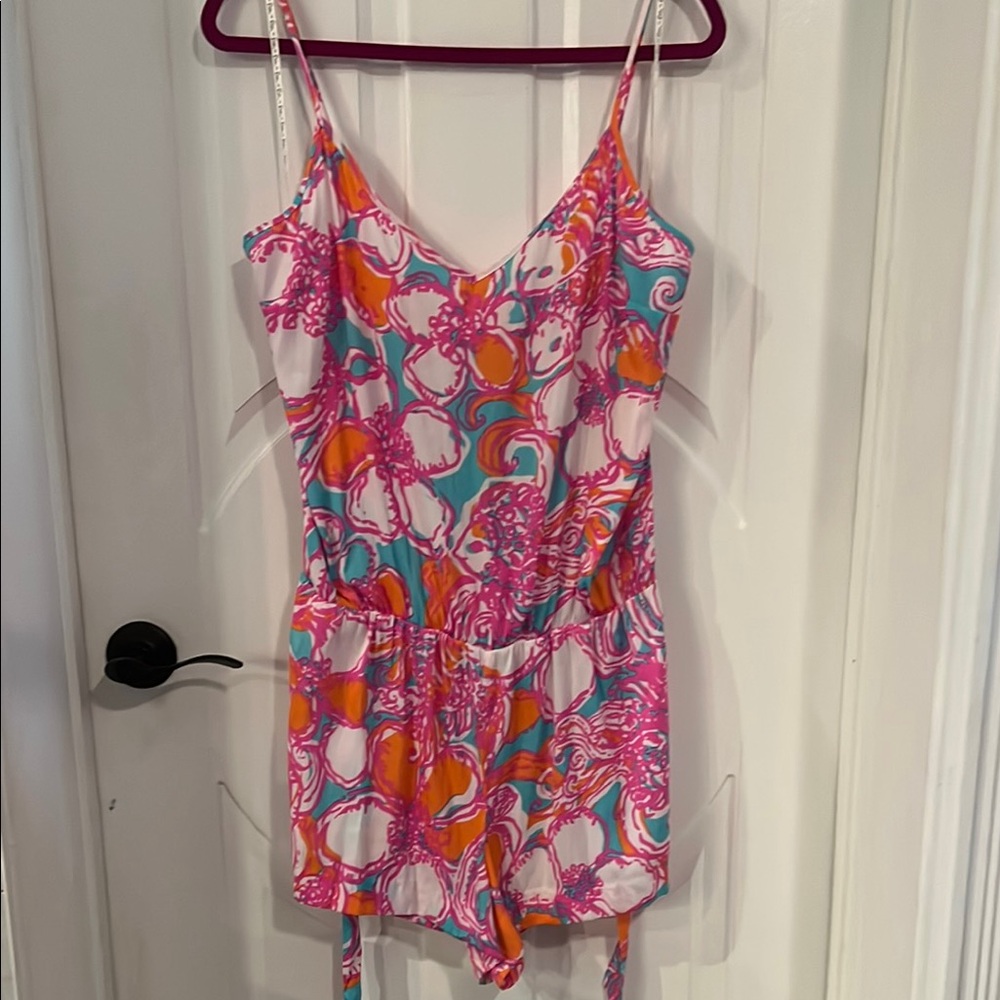 Lilly Pulitzer Deanna Romper Shorely  Blue Feeling Tanked
